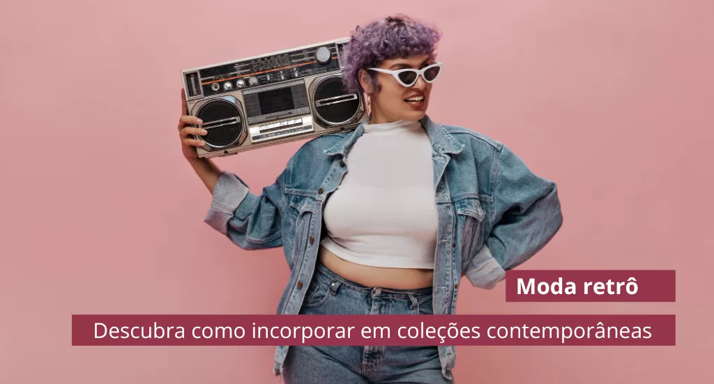 Mulher vestindo moda retrô